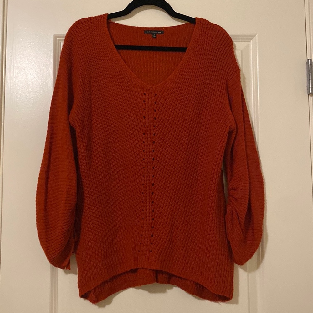 Staccato Sweater size small burnt orange